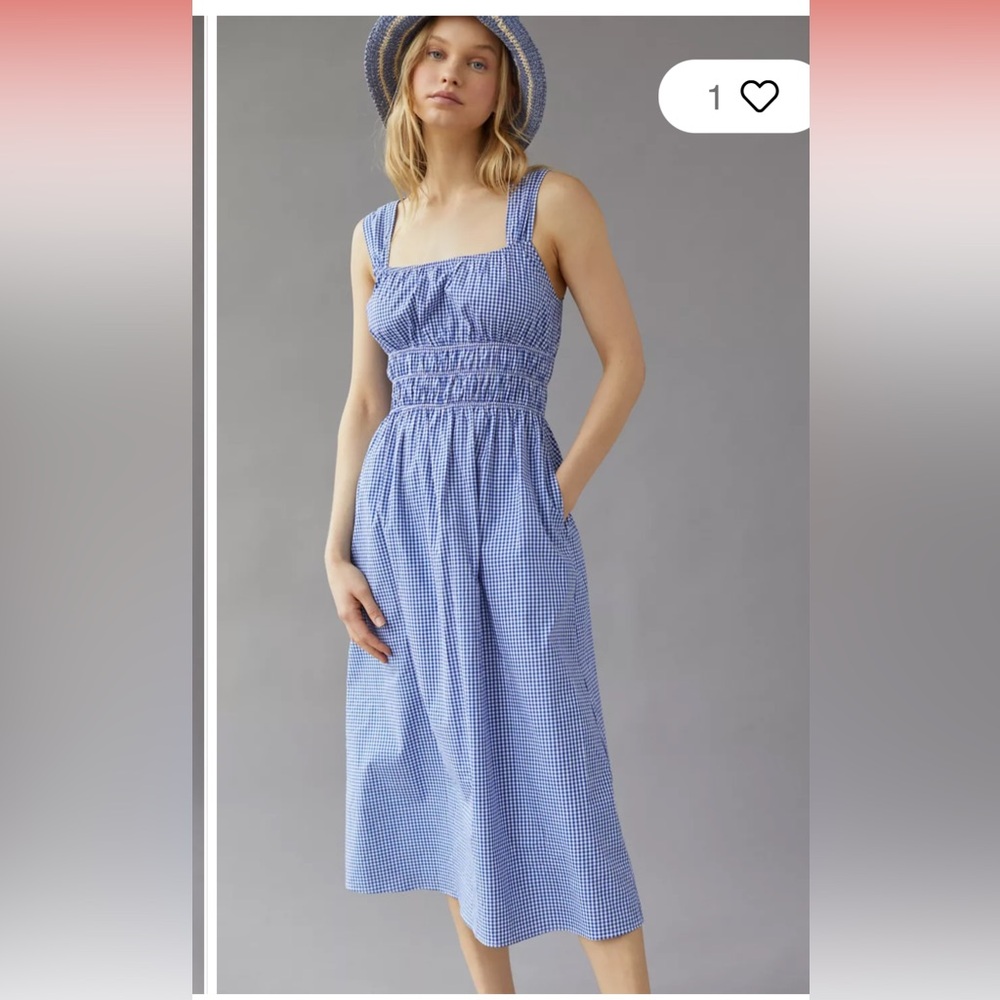 NWT Poplin gingham smocked sundress from Urban Outfitters